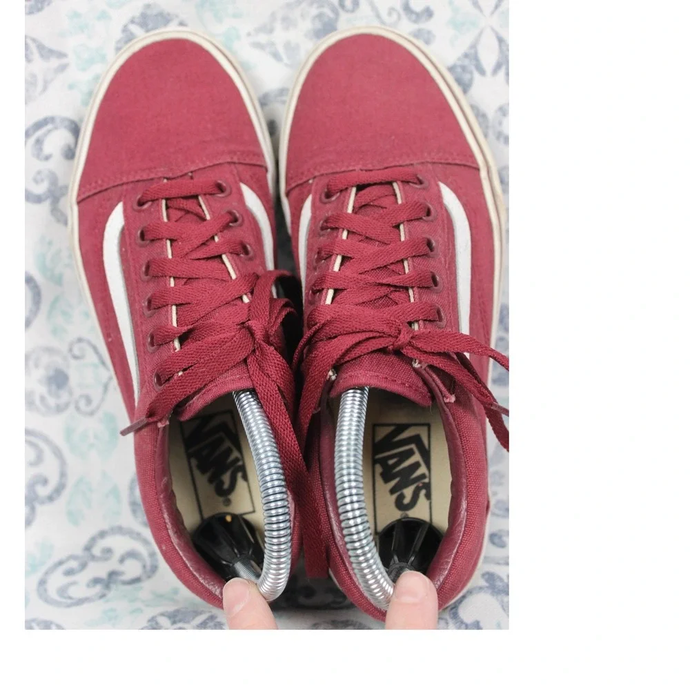 Vans Old Skool‎ Burgundy Maroon Canvas Low Top Sneakers Mens 6 Womens 7.5
